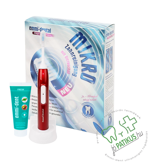 Emmi-dent Metallic ultrahangos fogkefe - piros - jópatikus